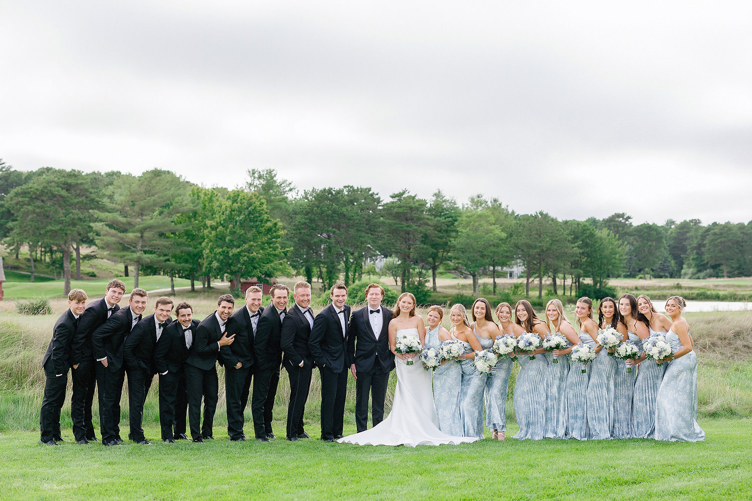 Gold course Wedding Party photos at Willobend Country Club